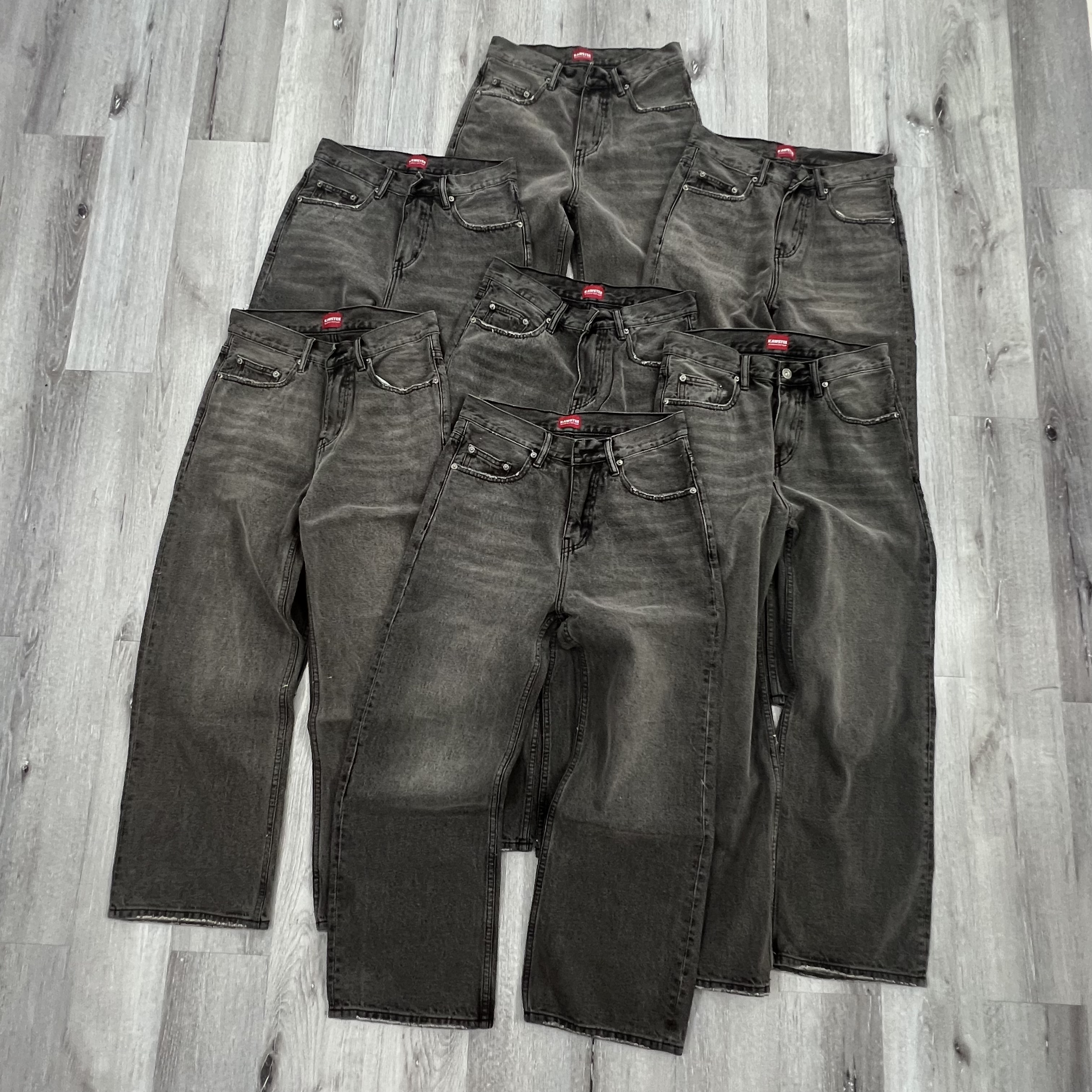 Quần jean baggy KAWSTEE chất liệu jean wash basic