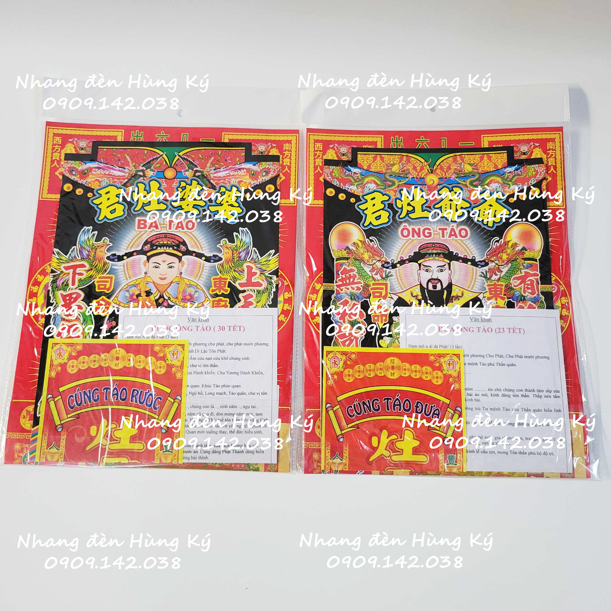 Bộ giấy cúng ông táo đưa rước giấy đẹp Đài Loan Việt Hóa