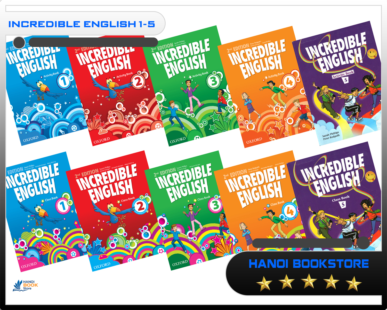 Oxford Incredible English 1-5 Tặng Audio - HanoiBookstore