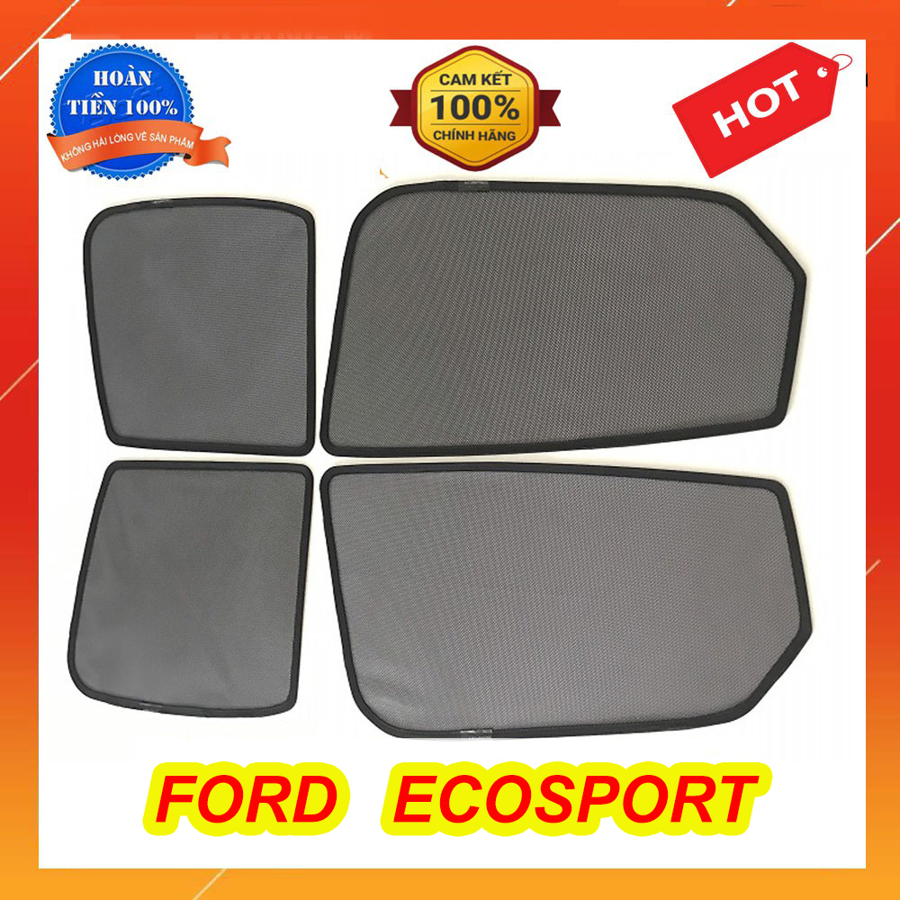 Che nắng nam châm xe Ecosport 2014 đến 2022- Bộ 4 Tấm, Khung Rèm Tích Hợp Sẵn Nam Châm, Vừa Zin Cho Xe, Tháo Lắp Đơn Giản Che Nắng Hiệu Quả