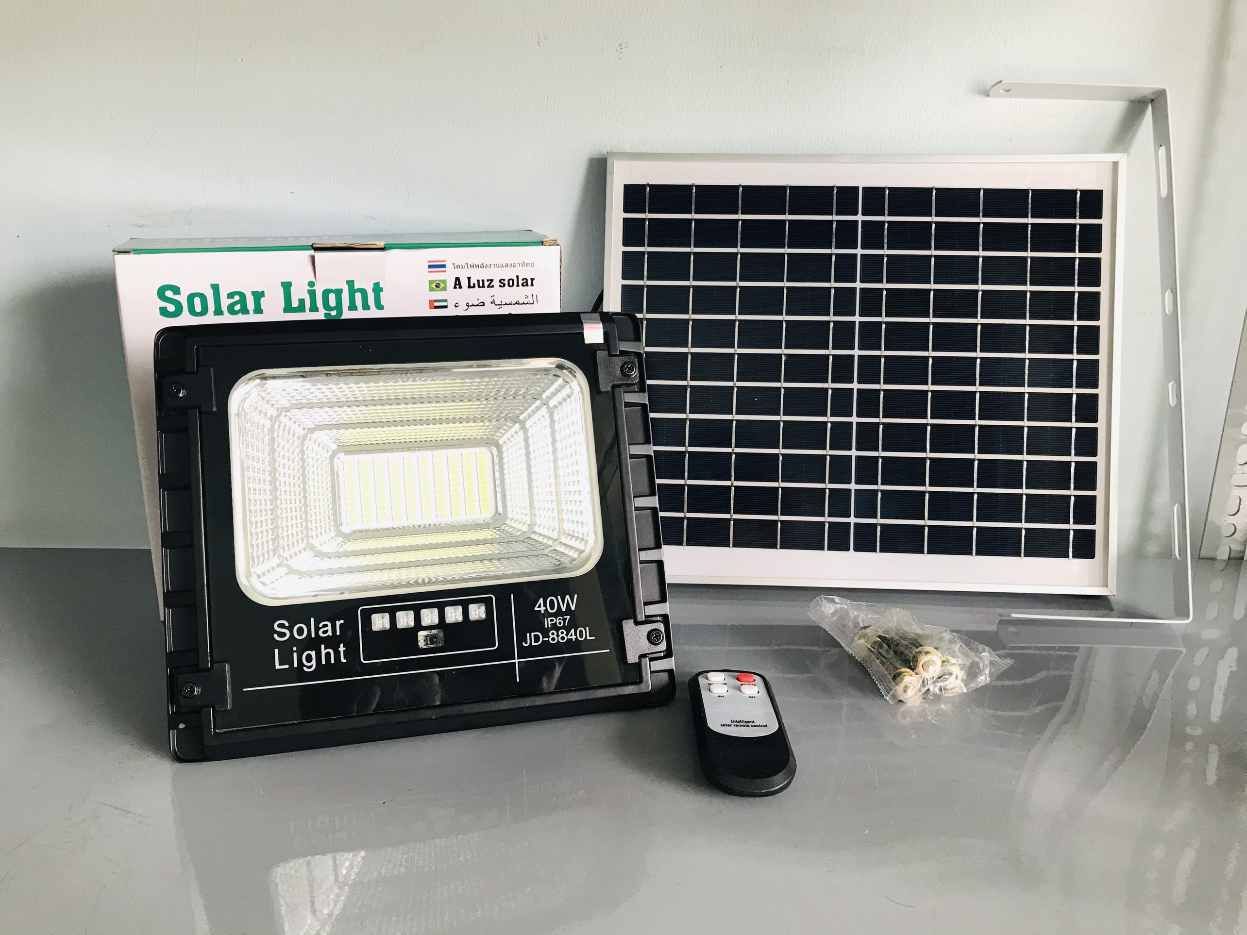 Đèn năng lượng mặt trời jindian 40w jd-8840l - hàng chính hãng