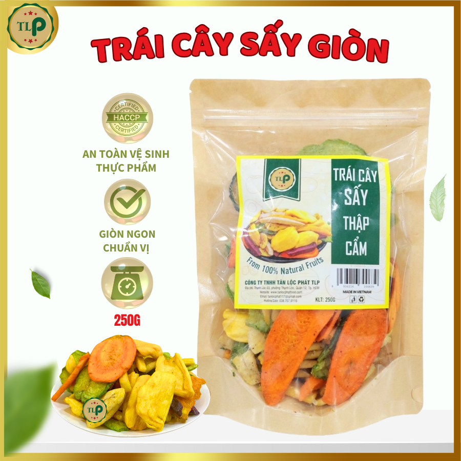 TRÁI CÂY SẤY GIÒN TÂN LỘC PHÁT FOOD | BỊCH 250G