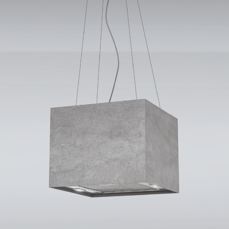 Máy hút mùi Malloca CONCRETE K-400 - Treo tường, màu đen, 900mm x 500mm x 600-900mm