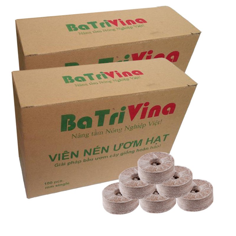 Viên Nén Xơ Dứa BaTriVina Giúp Ươm Cây, Ươm Hạt Giống Dễ Dàng
