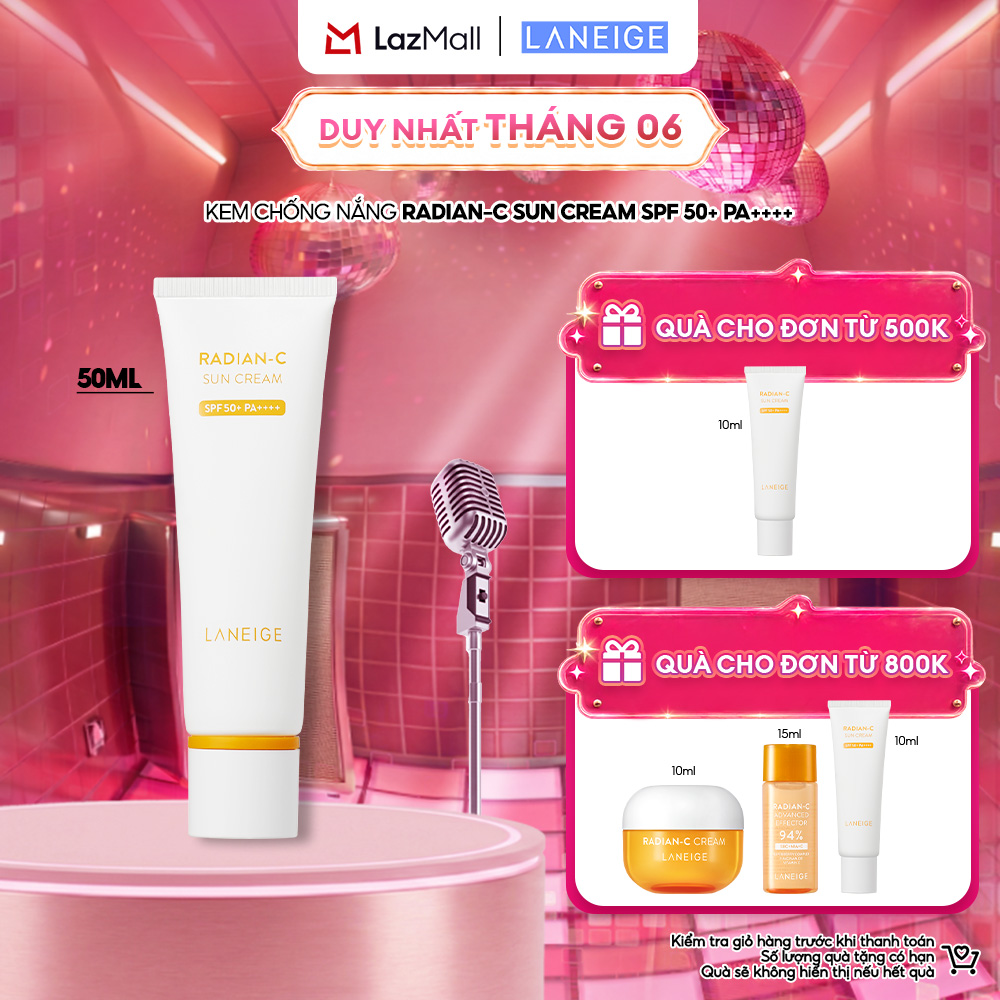 Kem Chống Nắng Dưỡng Sáng Da Laneige Radian-C Sun Cream 50ml SPF 50+ PA++++