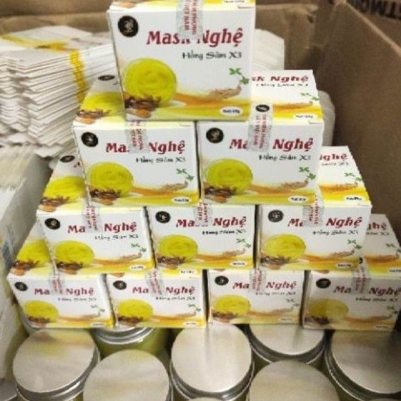 Kem nghệ hồng sâm hộp 50g dưỡng mềm mịn da handmade