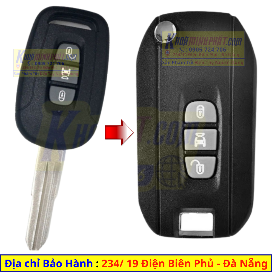 Vỏ Độ chìa khóa Gập xe Chevrolet Captiva V15