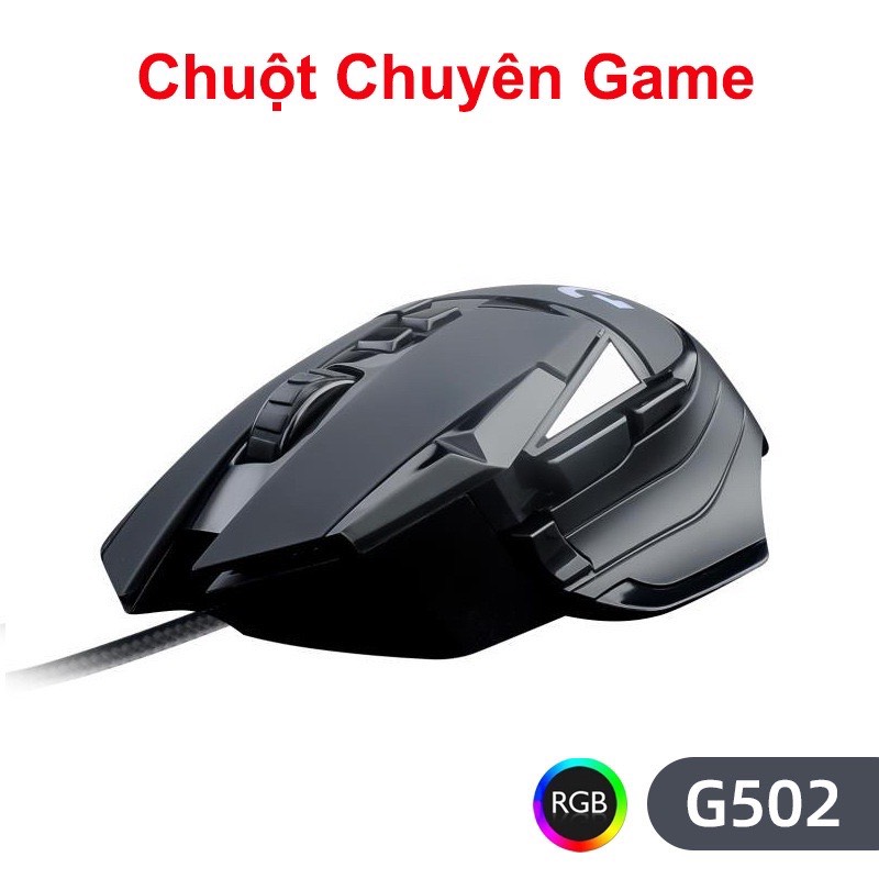 Chuột gaming có dây Logitech G502 OEM Led đổi màu cực đẹp 4000 DPI siêu nhạy chuyên chuột máy tính chơi game