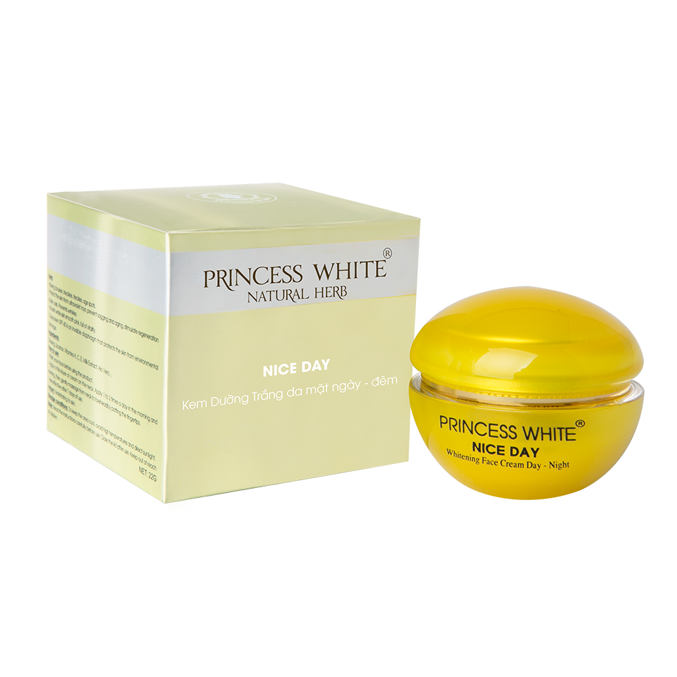 Kem dưỡng trắng da mặt Face Nice Day Princess White 22gr mờ thâm nám dưỡng da hồng hào sáng rạng ngời