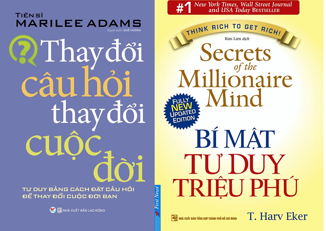 Nguyetlinhbook - combo 2 cuốn : thay đổi câu hỏi thay đổi cuộc đời + bí mật tư duy triệu phú.