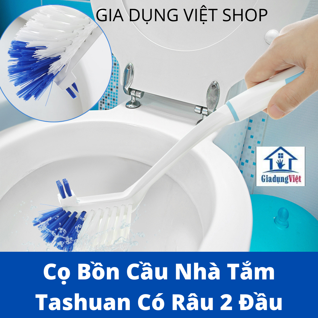 Cọ Nhà Tắm Bồn Cầu Bàn chải nhựa vệ sinh nhà tắm Tashuan có râu 30cm