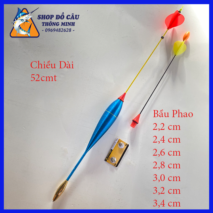 [ Màu Xanh Dương ] Phao lục tì chân đồng 1 ngọn ngày, 1 ngọn đêm bầu Từ 22 đến 34 đủ size , dễ sử dụng, chất liệu tốt ( Shop Đồ Câu Thông Minh )