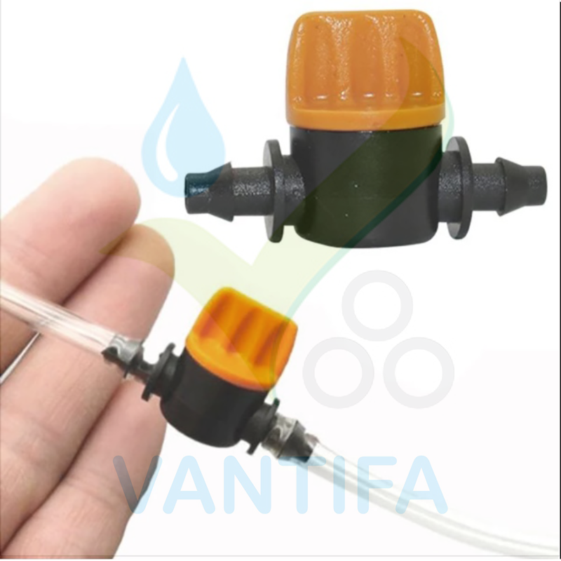 [Lẻ] Van Van khóa chỉnh lưu lượng, chỉnh nhỏ giọt cho ỐNG PVC 4x6 LDPE 4.5x6.5 5x7 VANTIFA