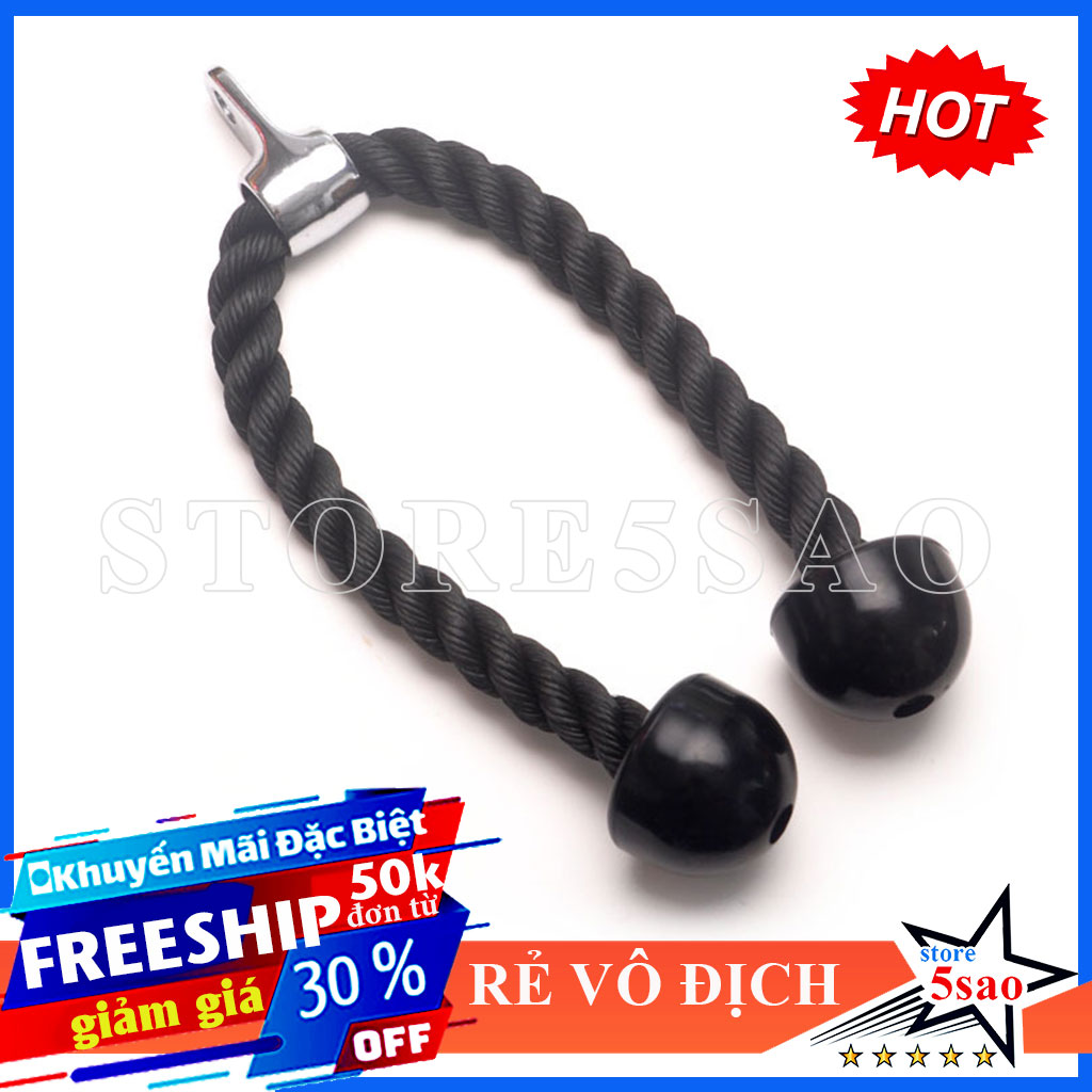 Dây thừng tập tay sau kéo cáp phòng gym ⚡new 2021⚡ dây thừng tricep rope tập gym