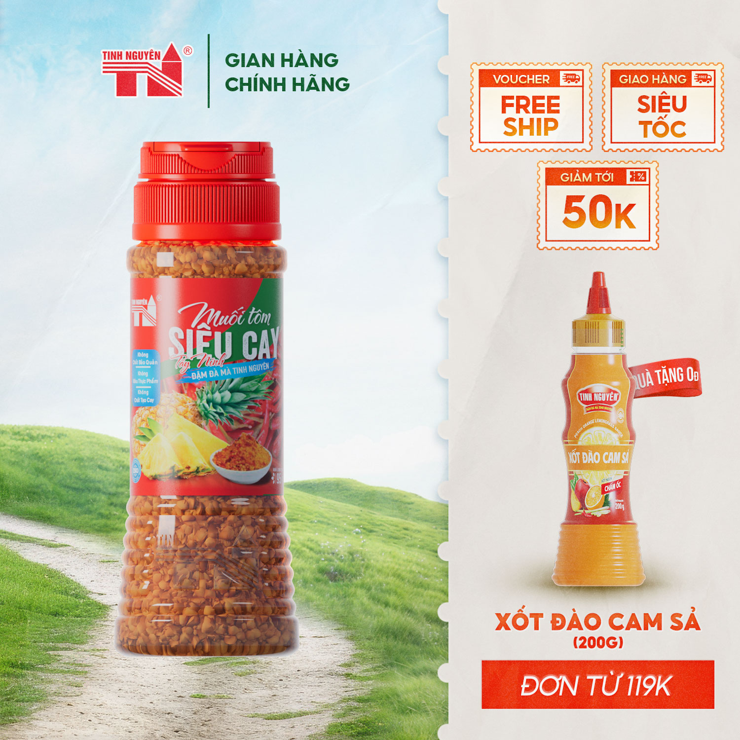 Muối Tôm Siêu Cay Tây Ninh Tinh Nguyên (95g)