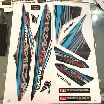 Tem Chế Wave RS Màu Xanh Xám Cán 3 Lớp Chống Phai 9172