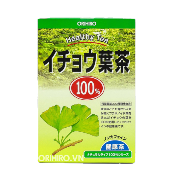 Trà lá bạch quả Orihio giúp ngủ ngon, hỗ trợ trí nhớ, lưu thông máu não.