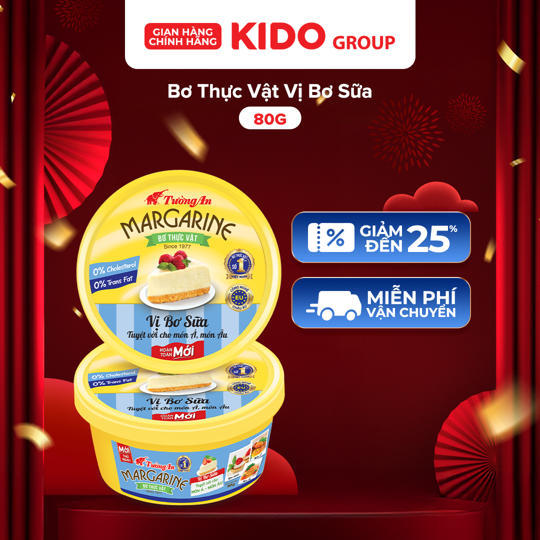 Bơ Thực Vật Tường An vị Bơ Sữa 80g