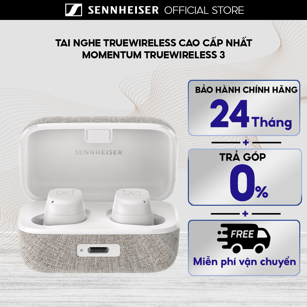 Tai nghe chống ồn sennheiser momentum true wireless 3 - bảo hành chính hãng 24 tháng