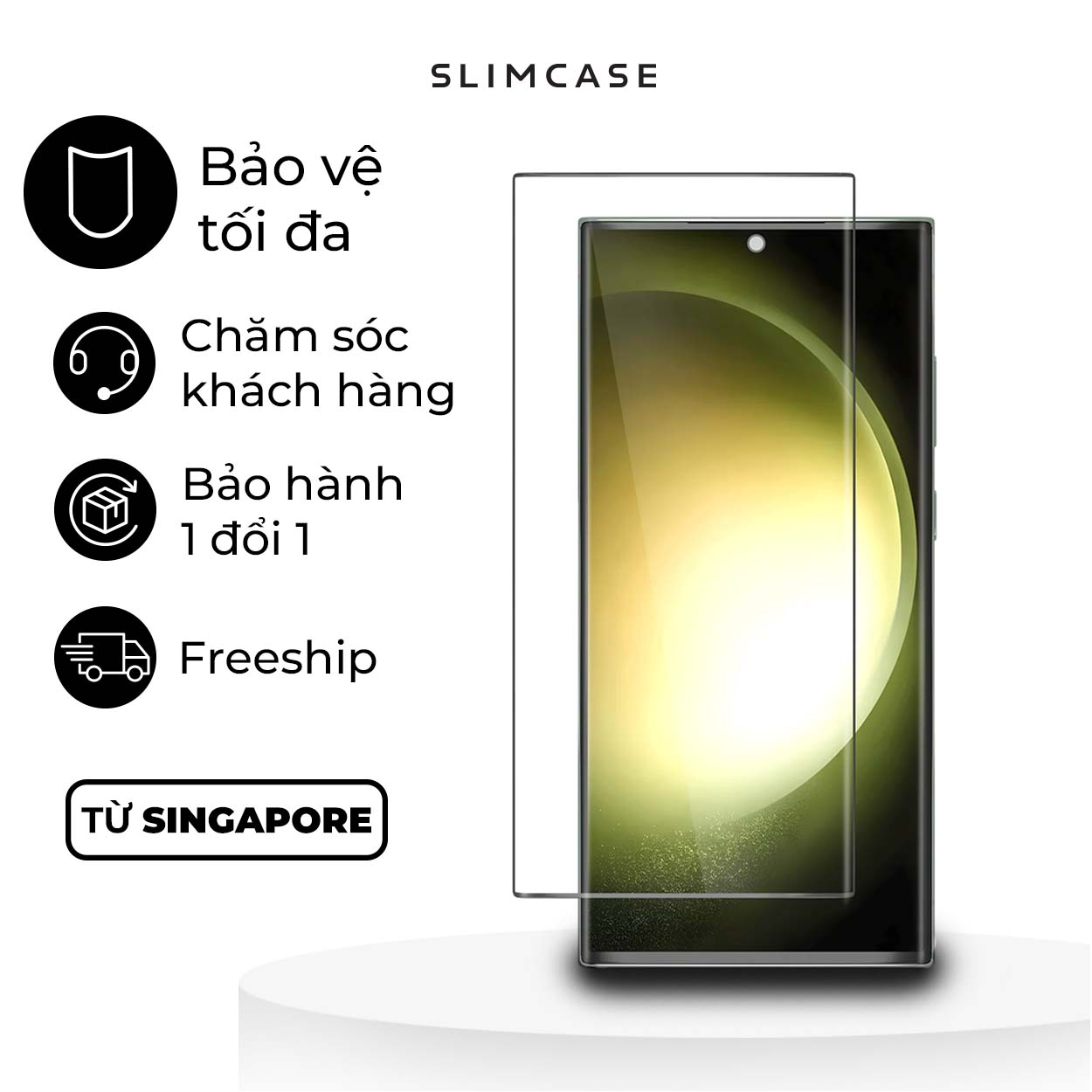 Kính Cường Lực cho Samsung Galaxy S22 Series cao cấp từ Slimcase - Hàng chính hãng