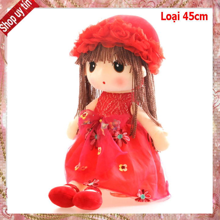 Gấu Bông Búp Bê Cô Gái 45cm Mềm Mại Cao Cấp Gấu Bông