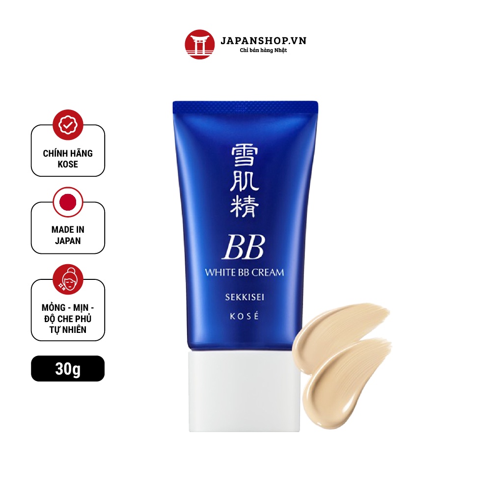 Kem BB Kose Sekkisei, kem nền trang điểm mỏng mịn, hoàn hảo 6n1, chống nắng cho da SPF40/PA +++ 30g