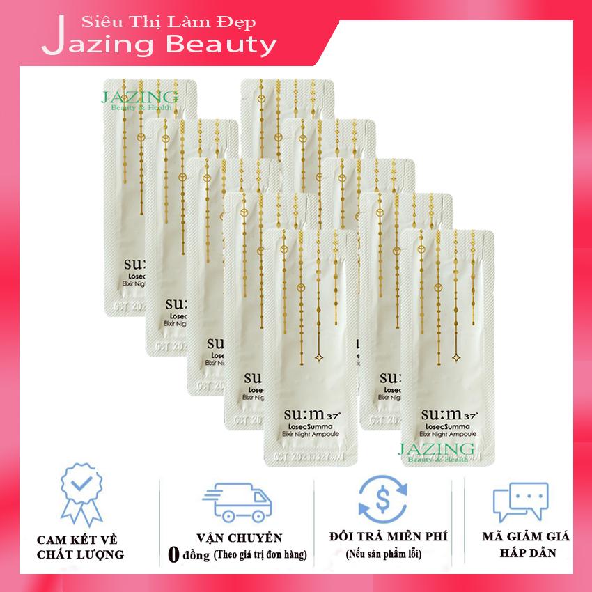 [Có Mã Giảm Giá] Combo 15 Gói Sample Tinh chất Vàng 24K Dưỡng Ban Đêm Su:m37 Losec Summa Elixir Night Ampoule 1ml x 15