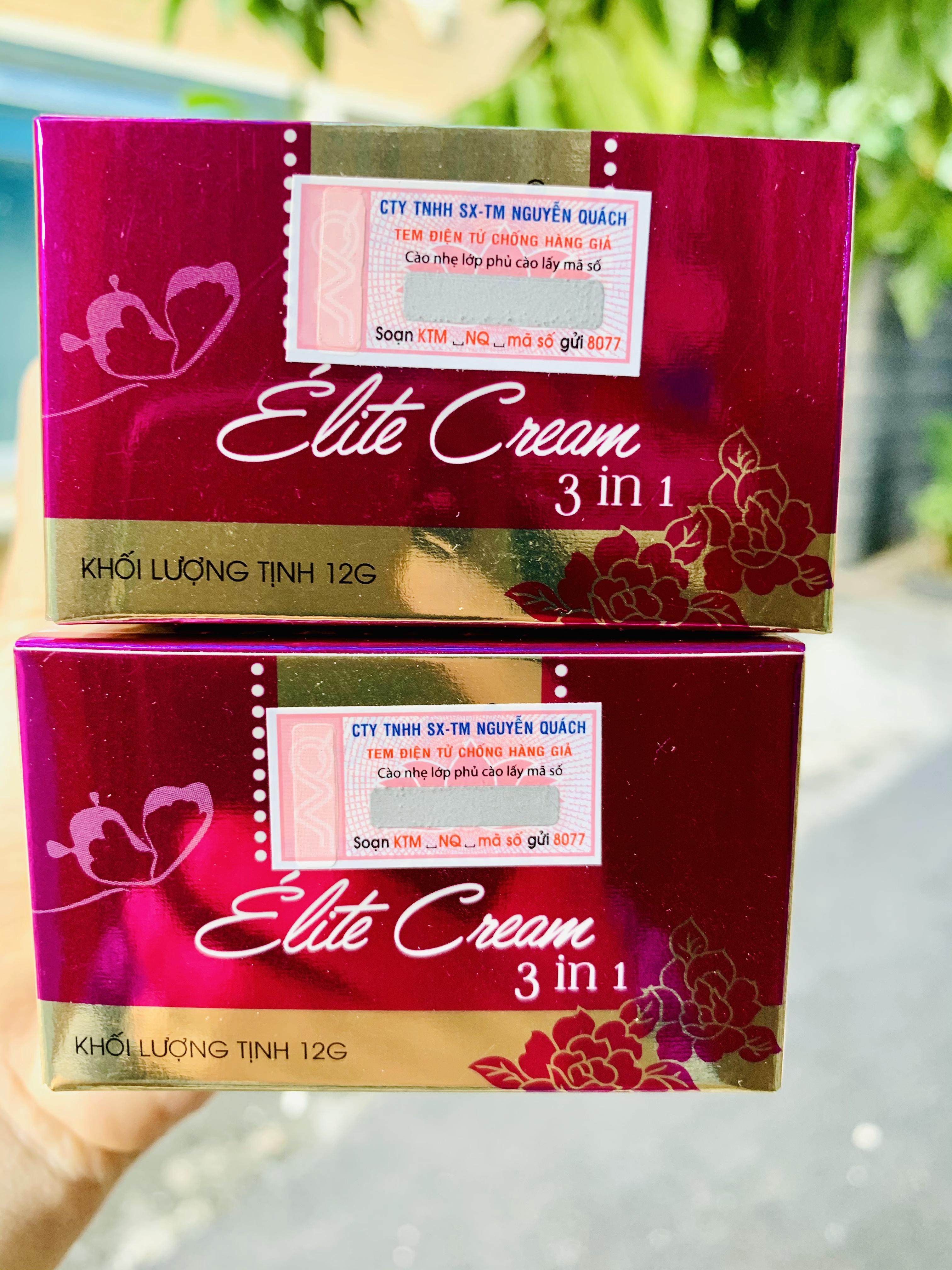 [HCM] ( Chính Hãng) 1 HỘP KEM NGUYỄN QUÁCH -  KEM CON BƯỚM ELITE CREAM 3IN1 12G