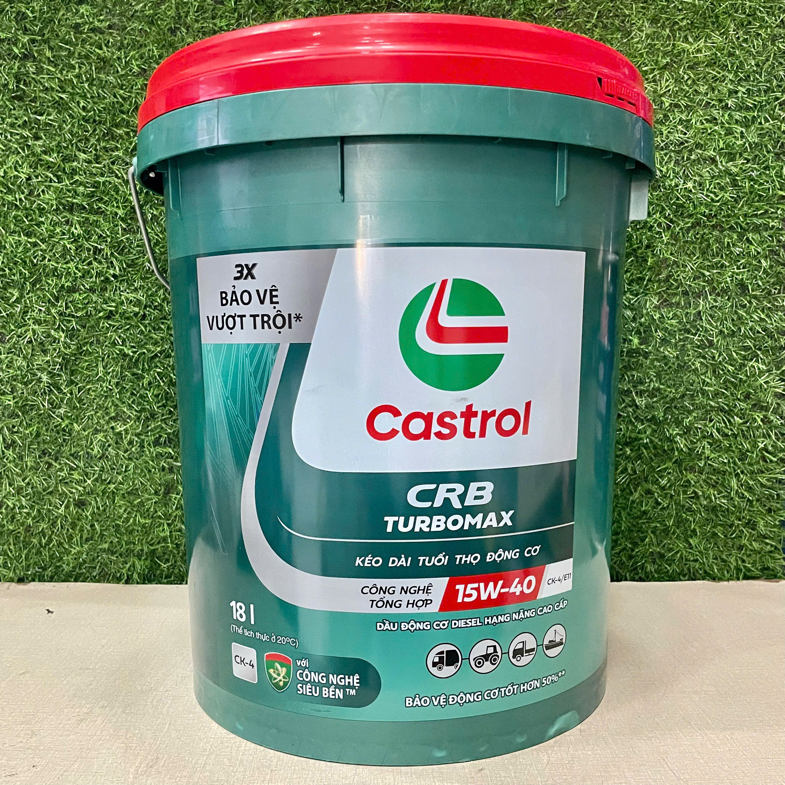 [Genuine Products] Castrol Crb Turbomax 15W-40 Ck-4 Premium Diesel Engine Oil (18 Liters)
