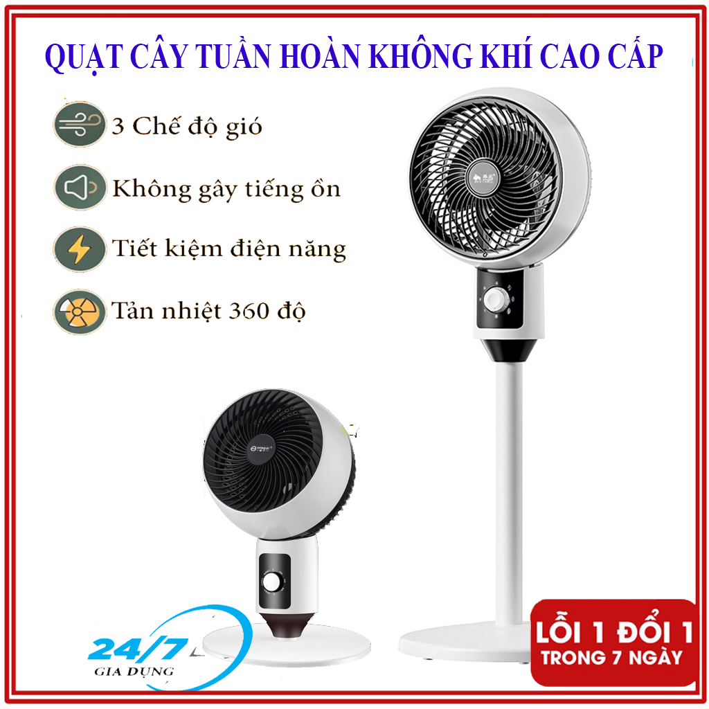 Quạt cây đứng cao cấp, 3 tốc độ gió siêu mát, tiết kiệm điện năng, độ ồn thấp, quạt đối lưu không khí, quạt cây, quạt đứng, quạt điện cơ - giadungbv247