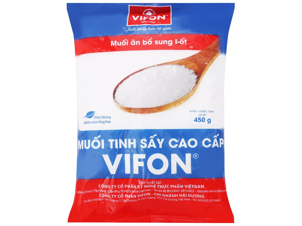 Muối tinh sấy cao cấp Vifon 950gr