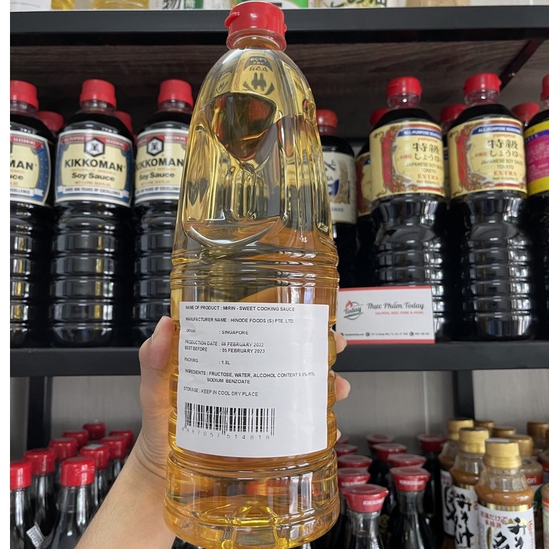 Gia vị nấu ăn mirin ướp vị ngọt tự nhiên hinode chai 1.8 l