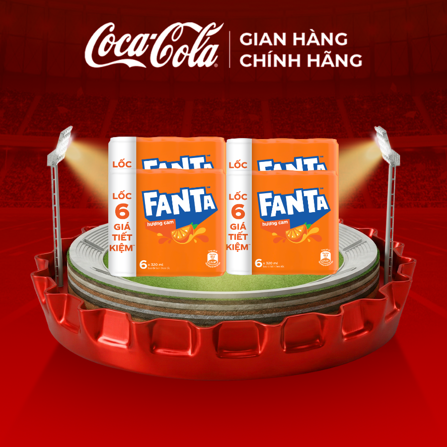 [SIÊU SALE ] Thùng 24 Lon Nước Ngọt Có Gas Fanta Vị Cam 320ml/Lon Sale 15.4 Coca-Cola Chính Hãng_LD