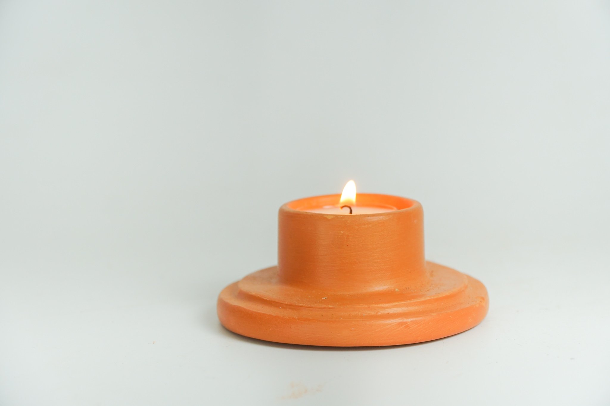 Đế bỏ nến tealight đất nung - candle holder - dn50