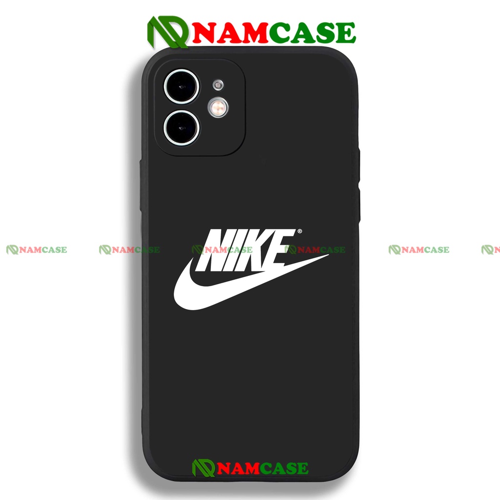 Ốp lưng iphone Nike cạnh viền vuông silicon mềm dẻo bảo vệ camera cho iphone 6/6s/7/8/X/XS/XR/11/12/13 Pro Plus