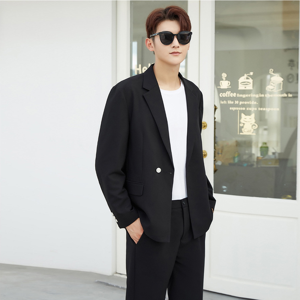 Bộ Đồ Vest Blazer Nam Dài Tay Phối Quần Âu Phong Cách Basic Lịch Lãm Thời Trang Hàn Quốc SMARTLY GIRL SET NAM 190