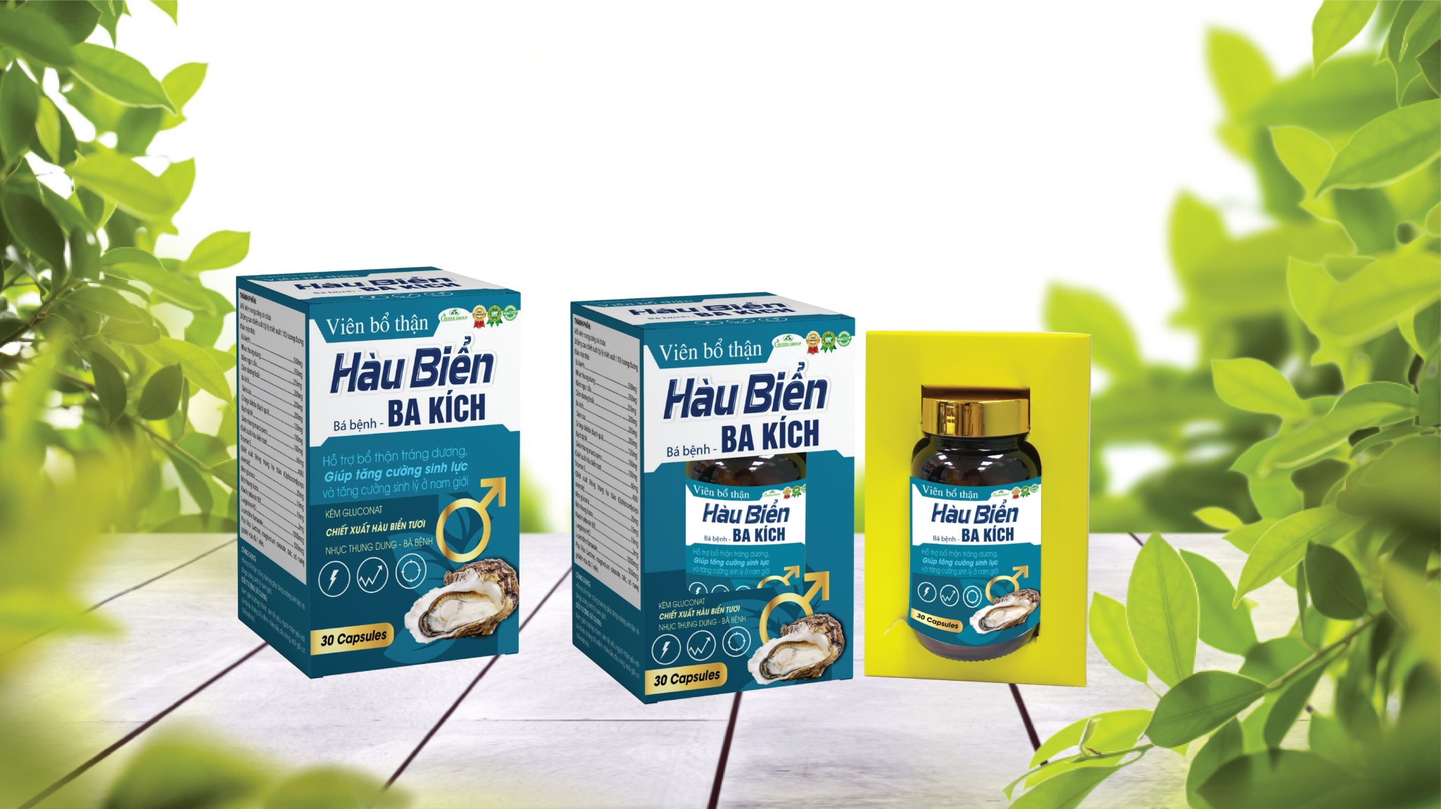 Viên bổ thận hàu biển tinh chất ba kích, sâm cau , nhục thung dung giúp bổ thận tráng dương, tăng cường sinh lực và sinh lý nam - hộp 30 viên-shop bé sữa