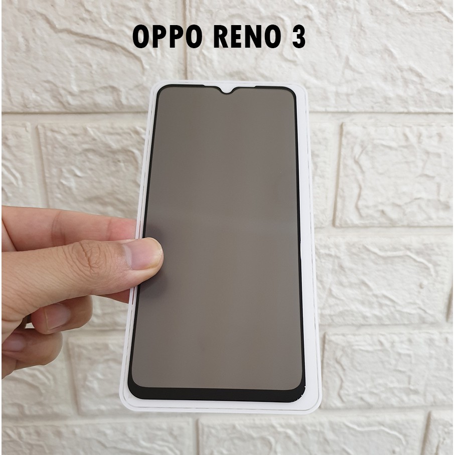 Dán cường lực phủ màn hình chống nhìn trộm Oppo Reno 3 