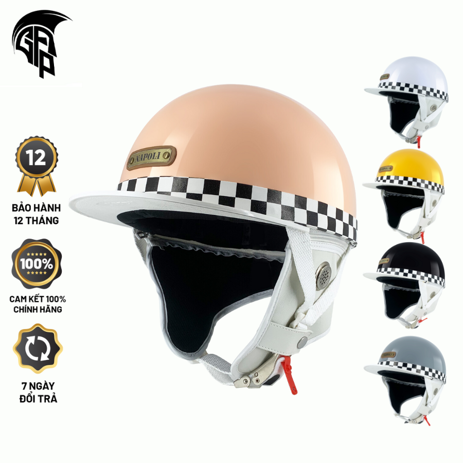 Mũ bảo hiểm nửa đầu Napoli kiểu Nhật Bosozoku