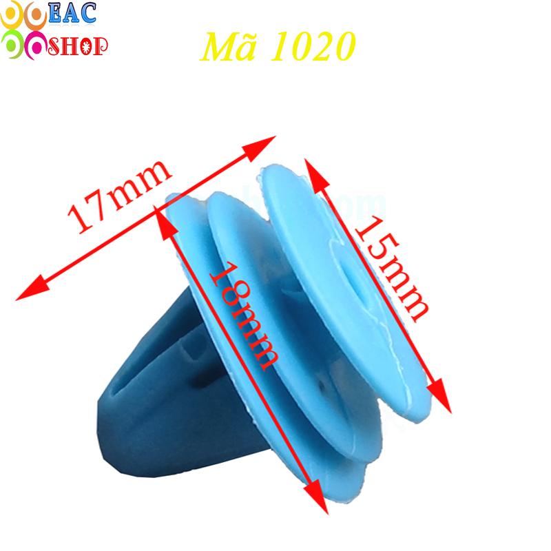 Chốt nhựa ô tô, lở nhựa ô tô ,mã 1020 vít nhựa ô tô, ốc nhựa , ốc nhựa nội, ngoại thất mã số :1020 bộ 20 cái màu XANH - Thu Nhung shop