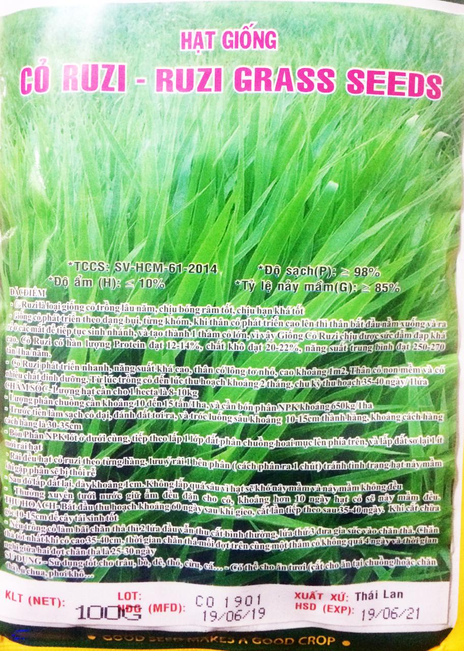 [HCM]Hạt giống Cỏ Ruzi (Ruzi grass seeds)_Gói 100g .