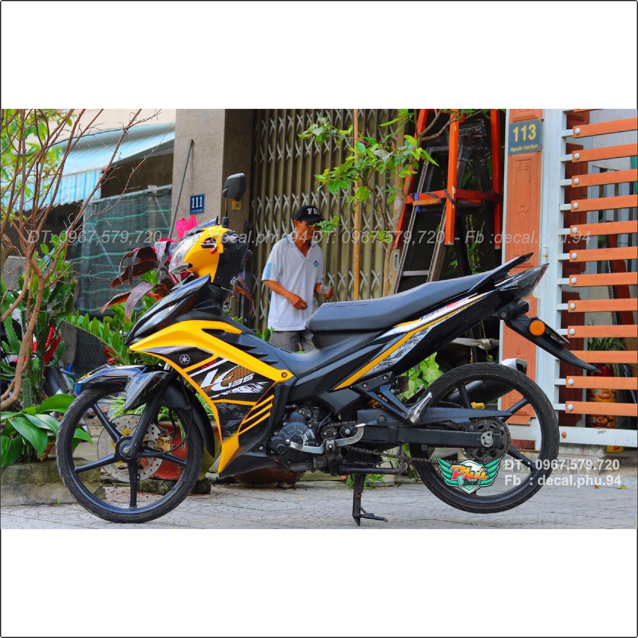 Tem rời Exciter 135 Lc vàng đen