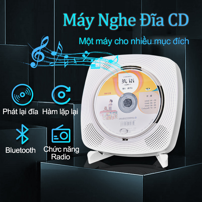 Máy Nghe Đĩa CD Kecag,Máy Học Tiếng Anh,Máy Nghe Nhạc Với FM Radio,Máy CD Player Bluetooth Hàng Chính Hãng