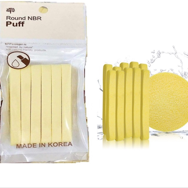 Bông nén rửa mặt round nbr puff