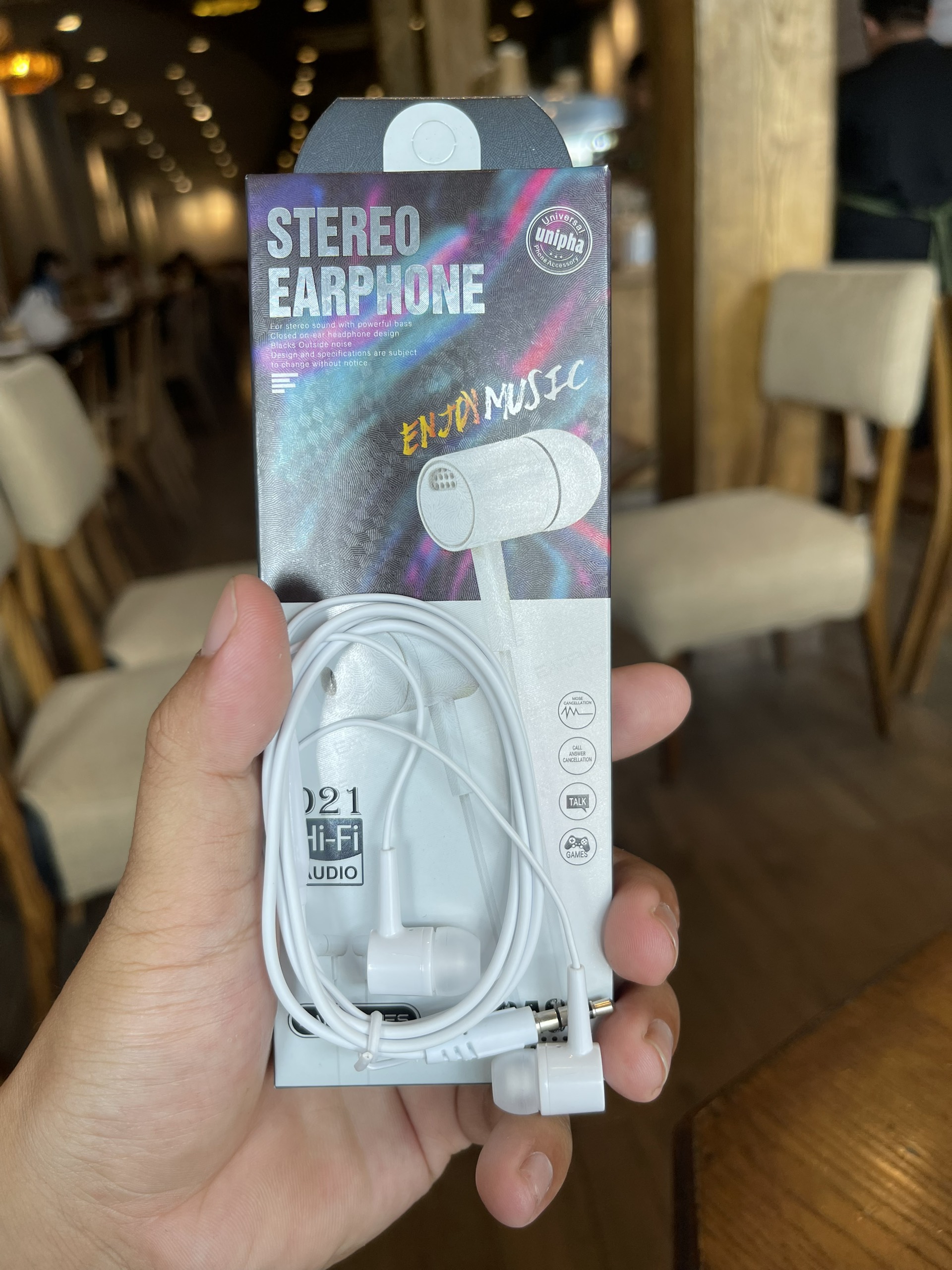 Tai nghe nhét tai có dây d21 bass jack 3.5mm