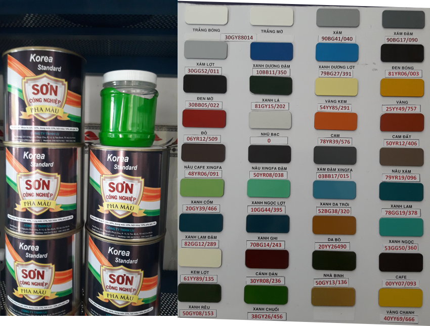 Sơn Dầu Korea Nhiều Màu - Sơn Sắt, Kẽm,Chậu ..