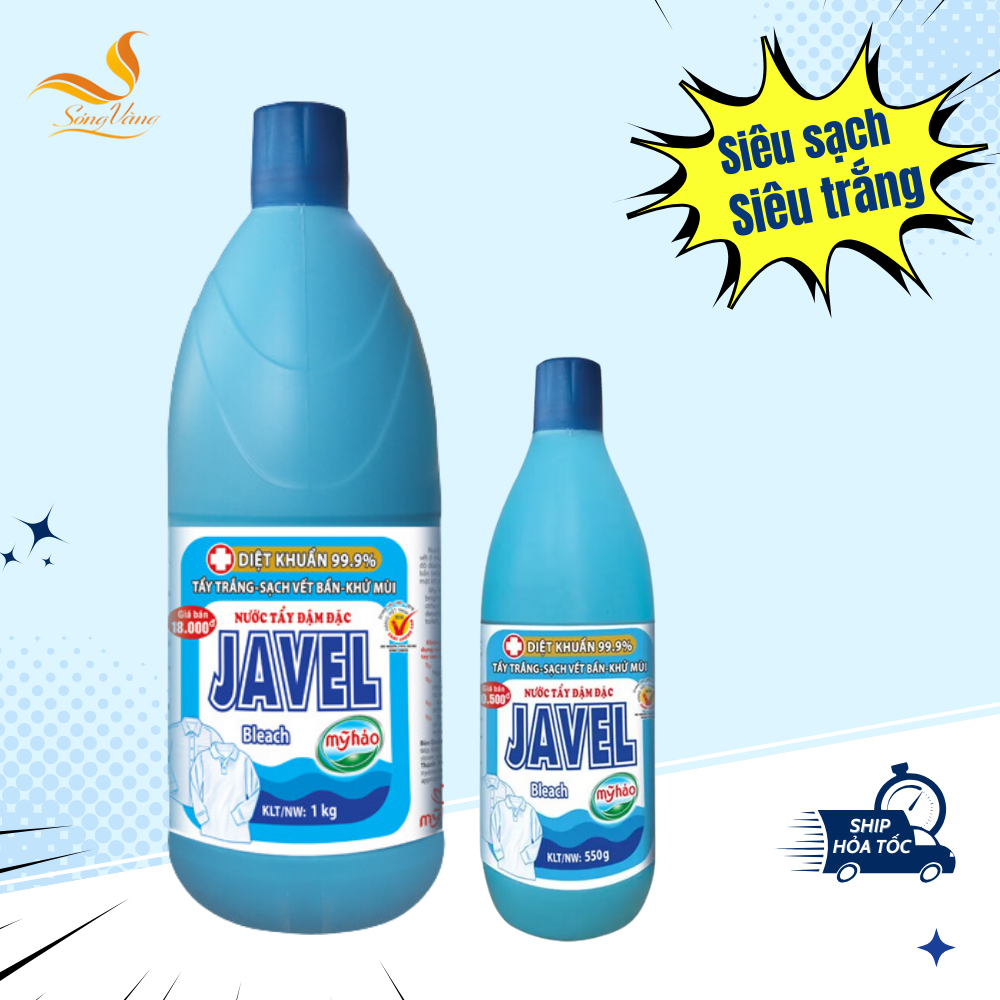 Nước tẩy trắng quần áo javel siêu sạch 1kg/500ml/2kg