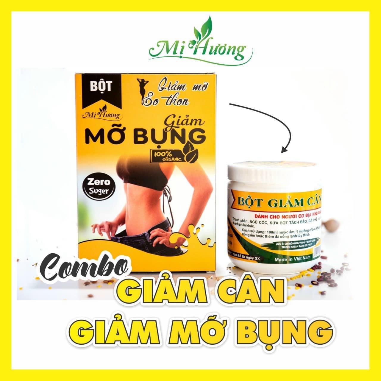 [HCM]Combo Giảm Cân + Giảm Mỡ Bụng Mị Hương. Giảm Ngay 3-5kg Chỉ Sau 1 Liệu Trình ( MẪU MỚI 2021)