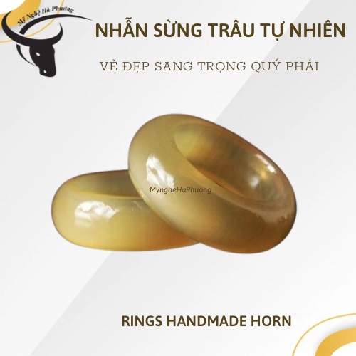 Nhẫn sừng trâu tự nhiên, sang trọng