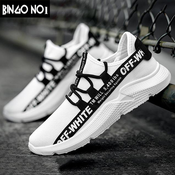 Giày Sneaker Nam Hàn Quốc  Họa Tiết OFFWHITE Cực Chất - Thời Trang BINGO (OMT01) - Giá Cực Sốc